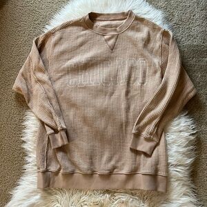 Aerie Chicago Waffle Crewneck Sweatshirt